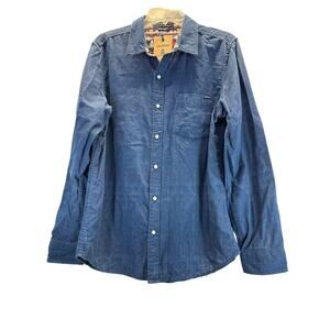 Chubbies The Inside Out Reversible Shirt Mens Med Blue Fair Isle Bear 593001-013